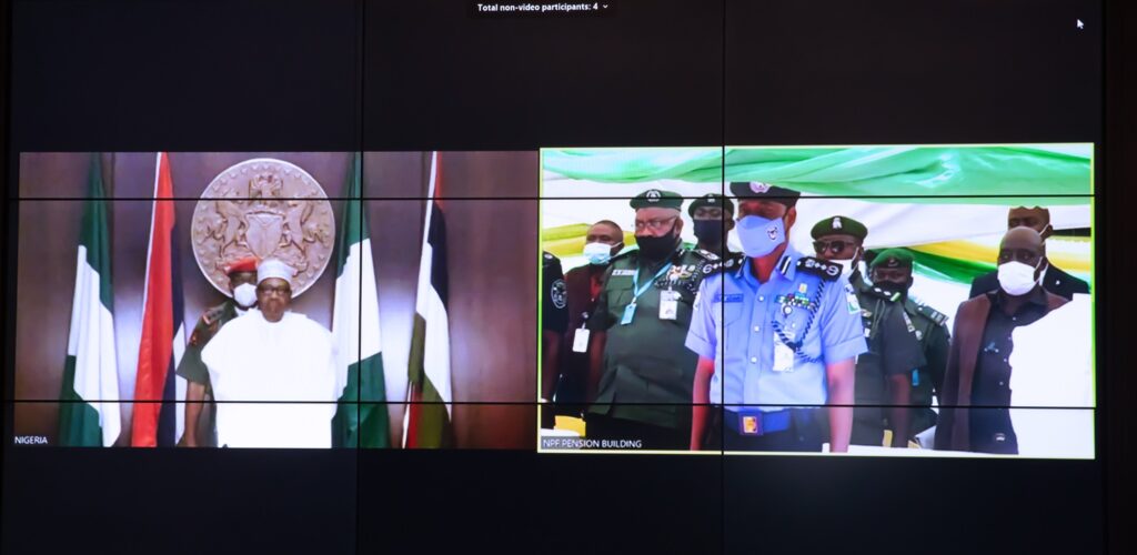 PRESIDENT BUHARI ASSURES IMPROVED WELFARE OF POLICE OFFICERS, COMMISSIONS NPF PENSIONS HEADQUARTERS.