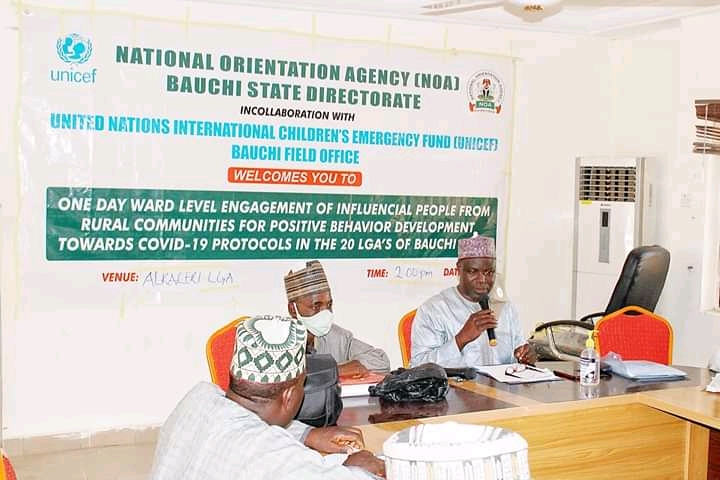 Kirfi LGA lauds UNICEF, NOA on covid-19 protocols campaign